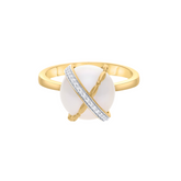 Pearl Orbit Sterling Silver Ring for Women