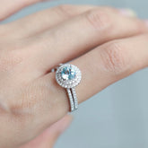 Aqua Sterling Silver Ring for Women