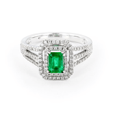 Emerald Grace Sterling Silver Ring for Women