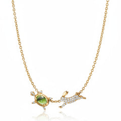 Tortoise and Rabbit Necklace