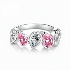 Blush Harmony Silver Ring for Women