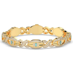 Celeste Evil Eye Men's Silver Bracelet