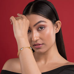 Glimmer Silver Bangle For Women