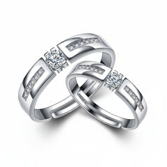 Destiny Bridge Silver Couple Ring Set