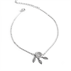 Dreamcatcher Silver Anklet for women