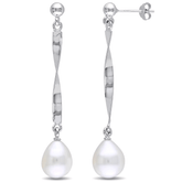 Pearl Cascade Sterling Silver Drop Earring for Women