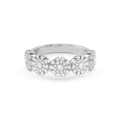 Radiant Path Sterling Silver Ring for Women