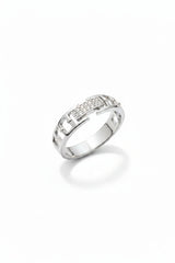 Hexline Silver Ring for Men