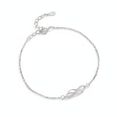 Lumina Infinite Silver Anklet for women