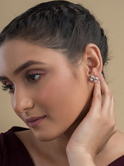 Bow Silver Earring For Women