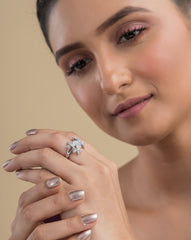 Petal Silver Ring For Women