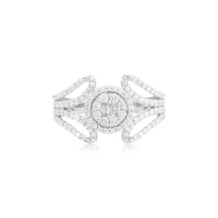 Dazzle Duo Sterling Silver Ring for Women