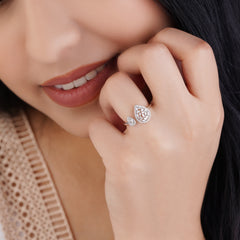 Teardrop Sterling Silver Ring for Women