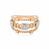 Rosé Radiance Sterling Silver Ring for Women