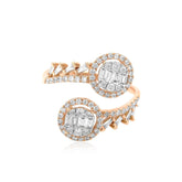 Celina Dual Round Silver Ring for Women