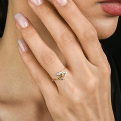 Leaflet Luxe Sterling Silver Ring for Women