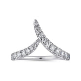 V Silver Ring for Women