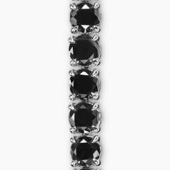 Midnight Onyx Men's Silver Bracelet