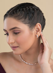 Dreamy Sterling Silver Necklace & Earring Set For Women