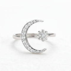 Moonlight Harmony Silver Ring for Women