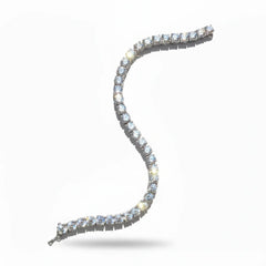 Solar Flare Ice Tennis Men's Silver Bracelet