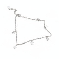 The Galaxy Silver Anklet for women