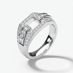 Valence Signet Silver Ring for Men