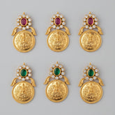 Lakshmi Design Kasu Pendant & Earrings in 925 Sterling Silver