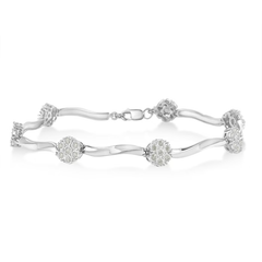 Couture Oval Sterling Silver Bracelet for Women