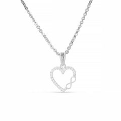 Cherished Heart Sterling Silver Necklace For Women