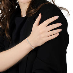 Heartlink Sterling Silver Bracelet For Women