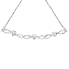 Heartlink Sterling Silver Bracelet For Women