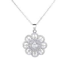Circular Sterling Silver Necklace for Women