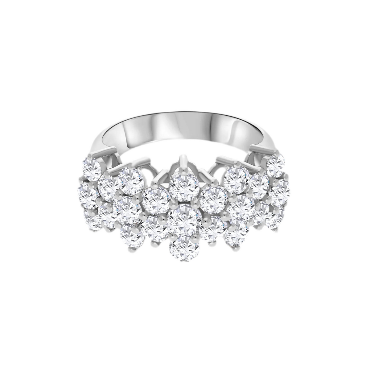 Infinite Halo Sterling Silver Ring for Women