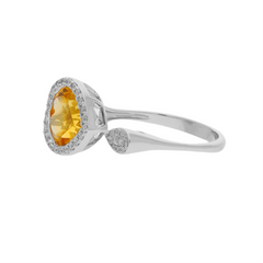 Heart of Gold Sterling Silver Ring for Women
