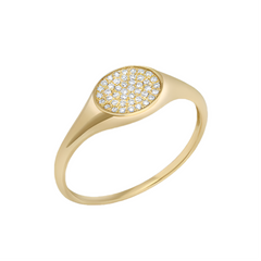 Dazzle Disc Sterling Silver Ring for Women