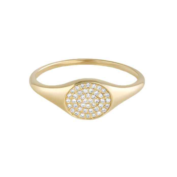 Dazzle Disc Sterling Silver Ring for Women