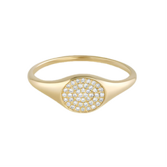 Dazzle Disc Sterling Silver Ring for Women