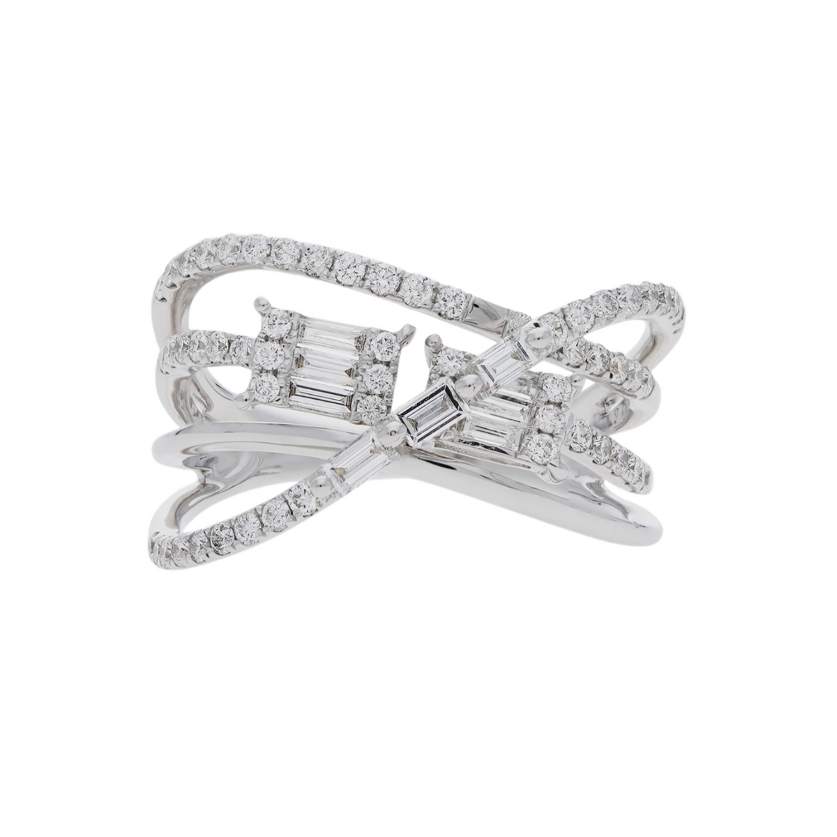 Glam Twist Sterling Silver Ring for Women