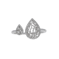 Teardrop Sterling Silver Ring for Women