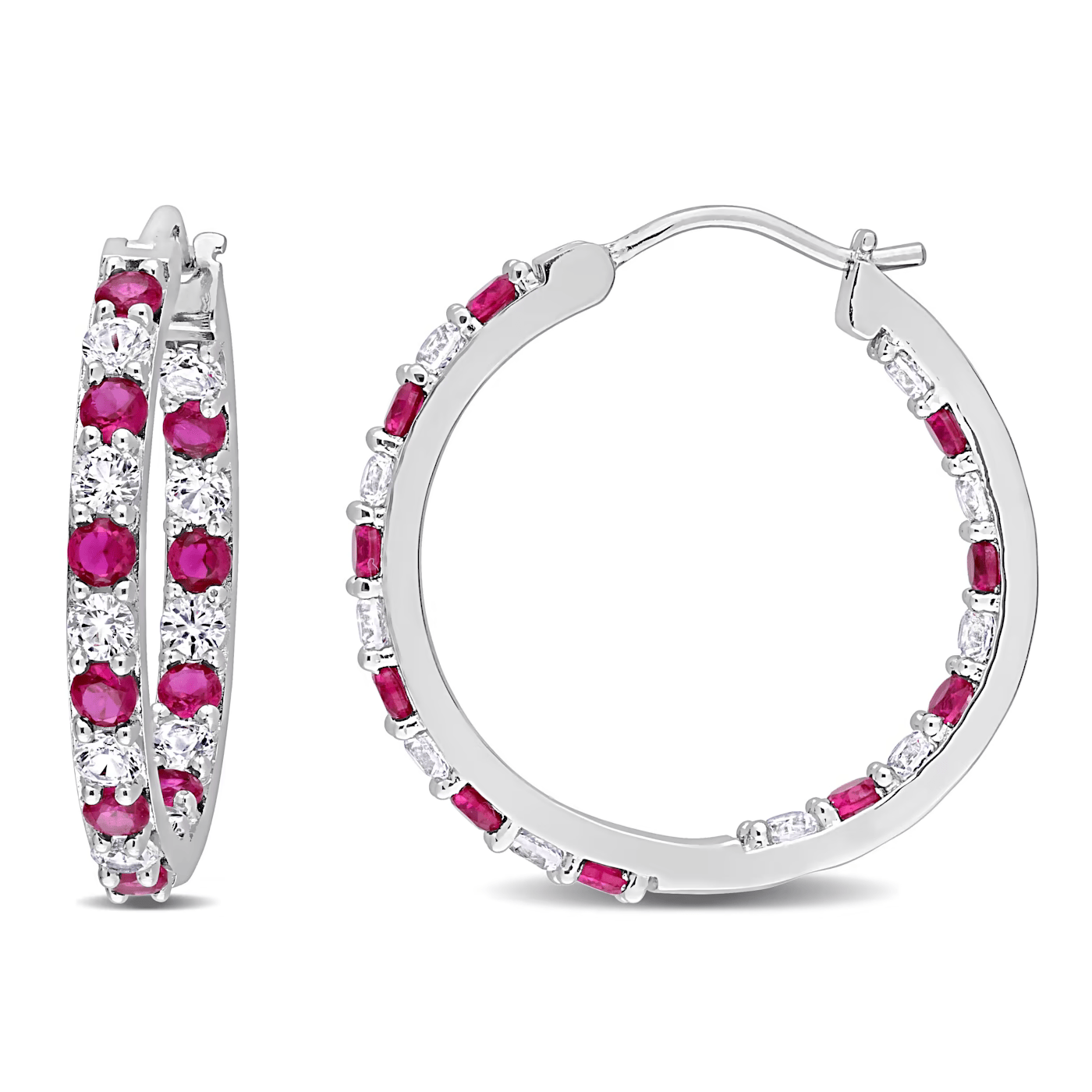 Berry Whisper Sterling Silver Hoop Earring for Women