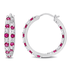 Berry Whisper Sterling Silver Hoop Earring for Women
