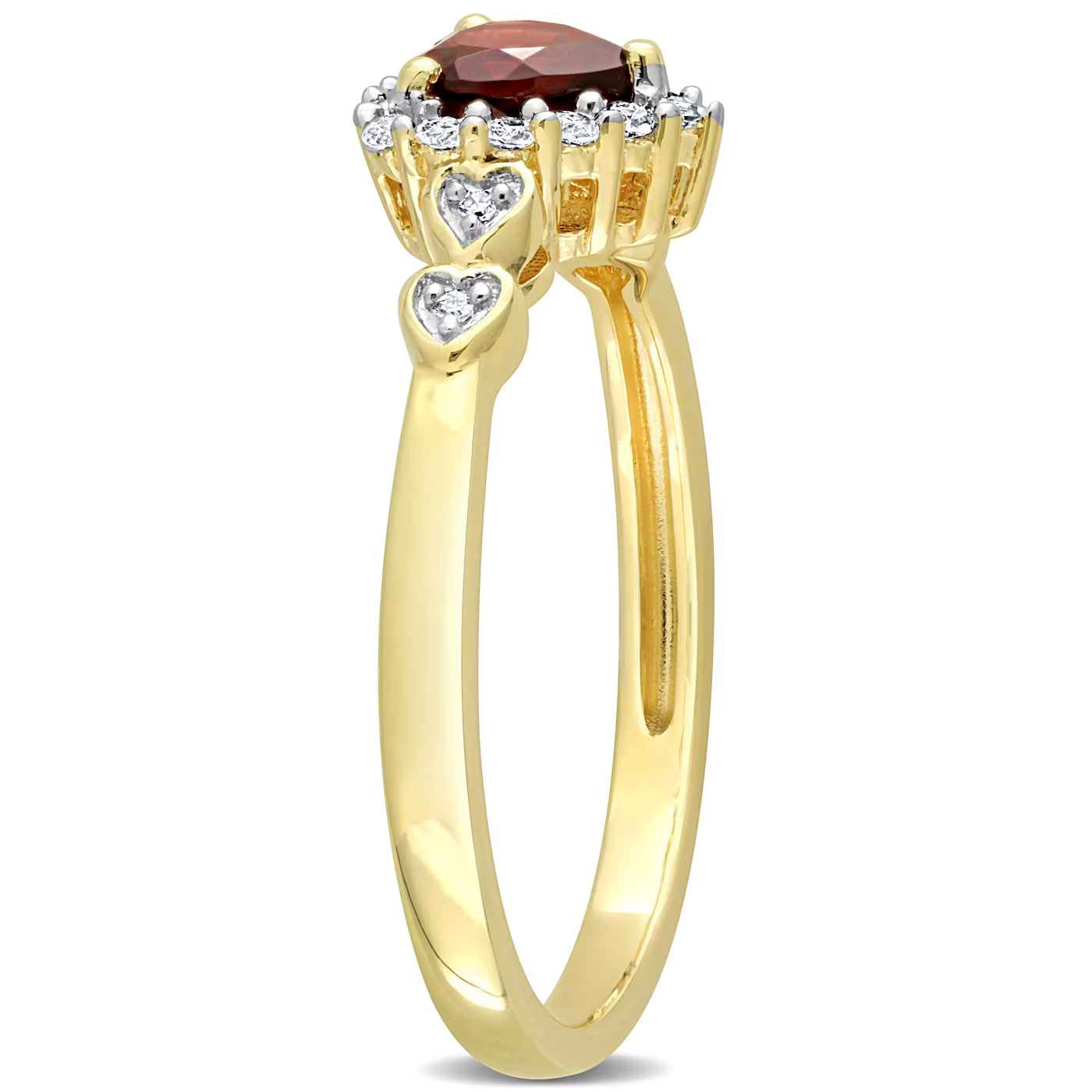 Garnet Glow Sterling Silver Ring for Women