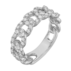Interlinked Sterling Silver Ring for Women