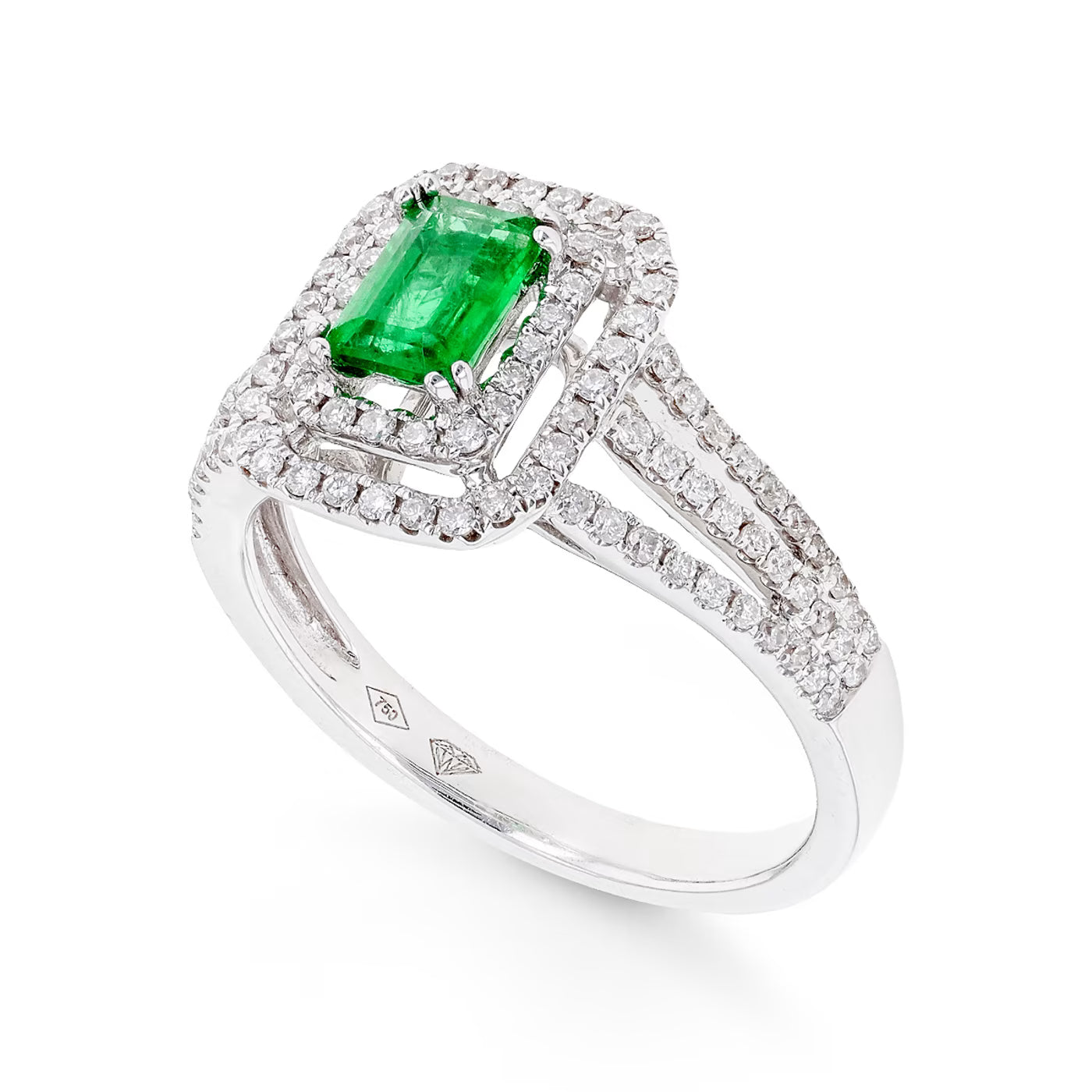 Emerald Grace Sterling Silver Ring for Women