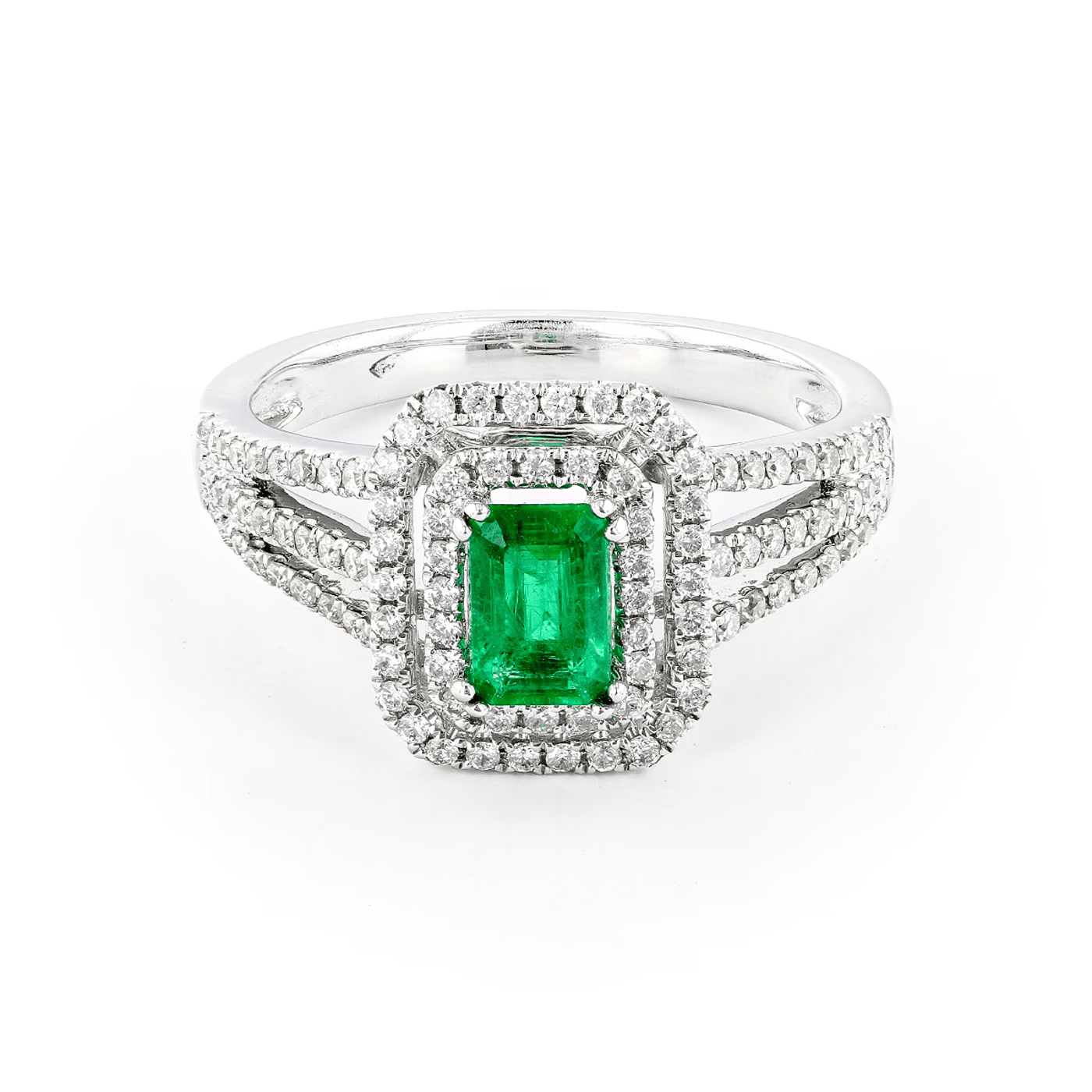Emerald Grace Sterling Silver Ring for Women