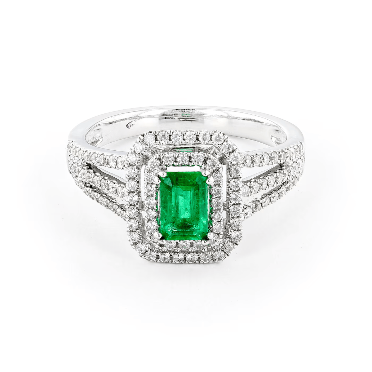 Emerald Grace Sterling Silver Ring for Women