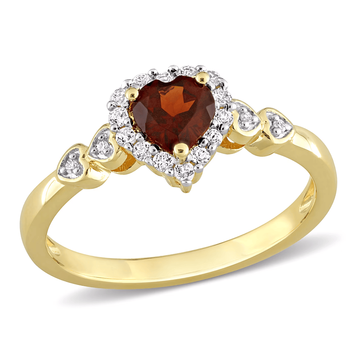 Garnet Glow Sterling Silver Ring for Women