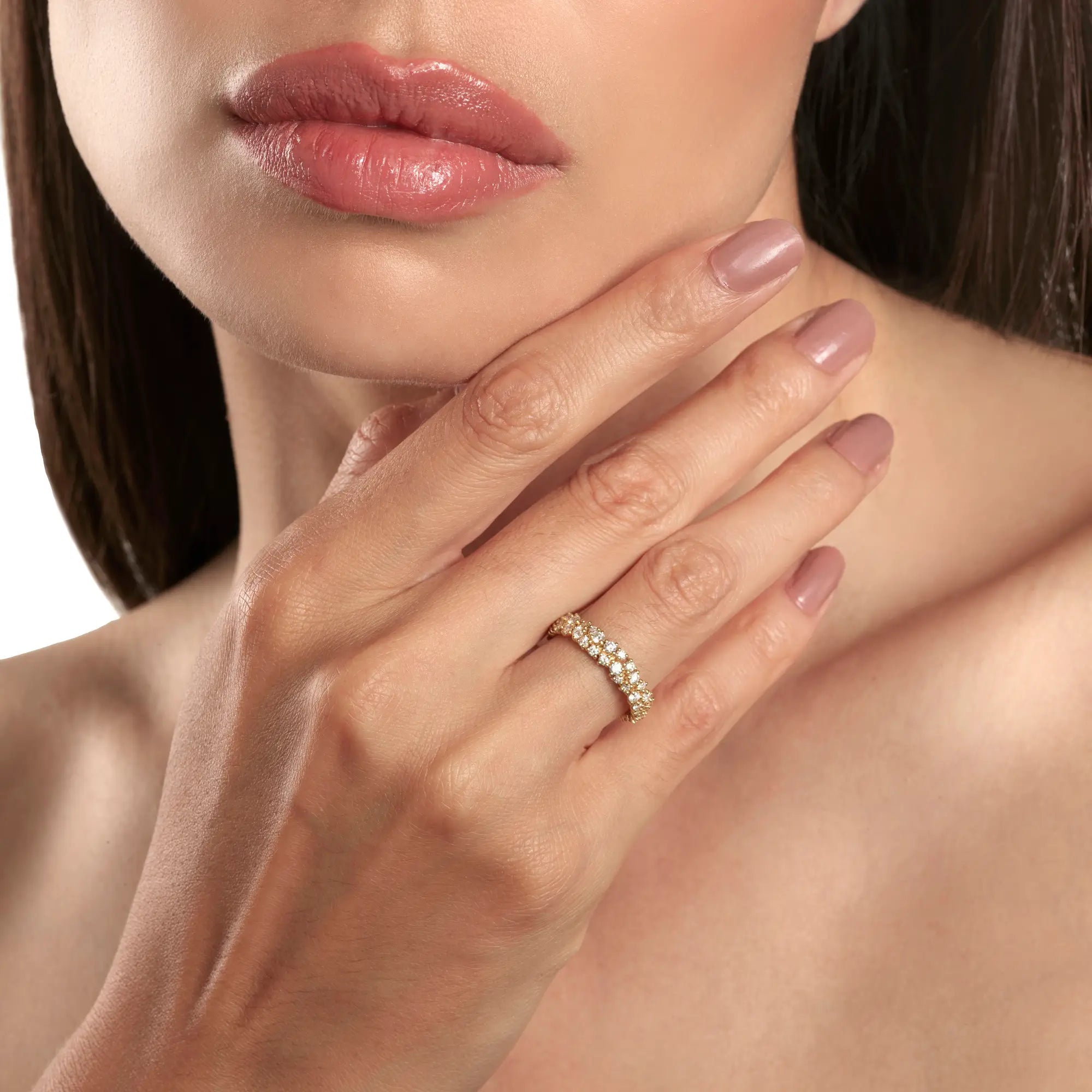 Shimmer Sterling Silver Ring for Women