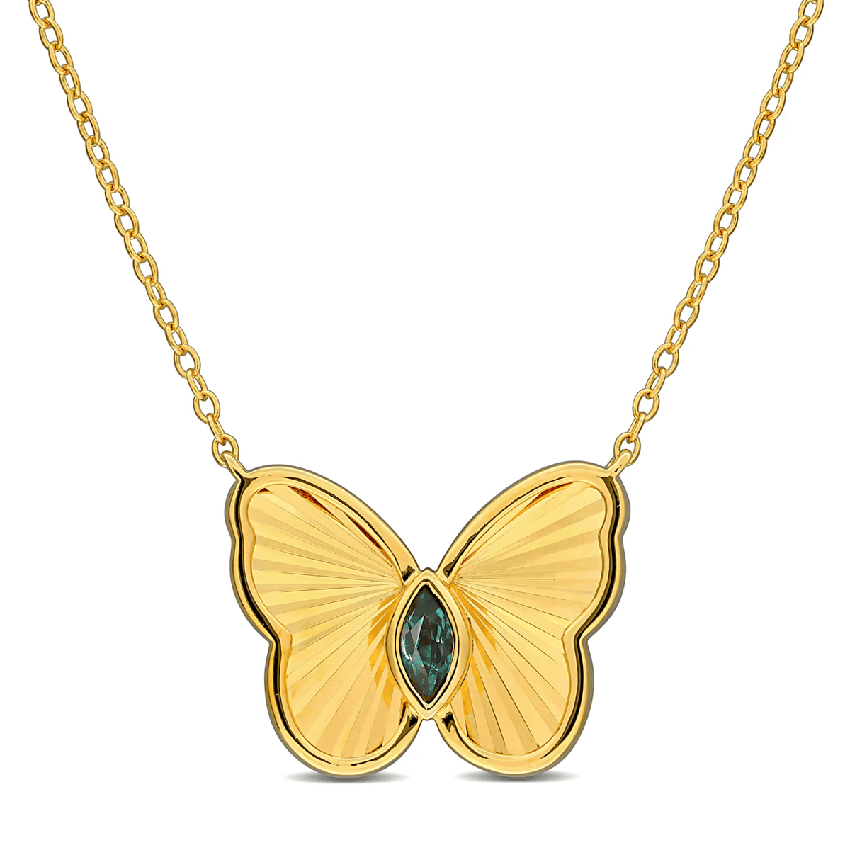 Golden Flutter Sterling Silver Necklace for Women